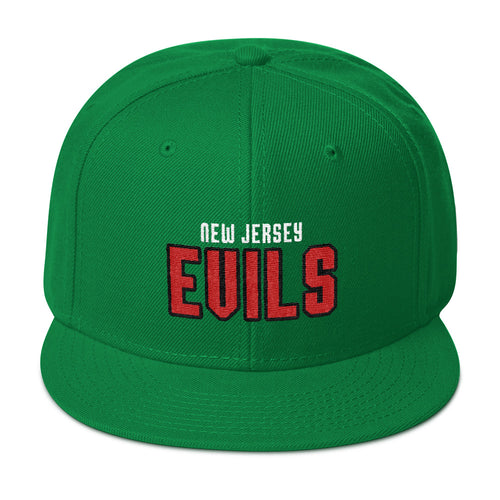 New Jersey Evils Snapback Hat (Black Trim)
