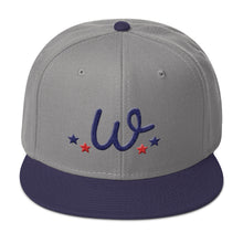 Washington Stars Snapback Hat (Navy Blue/Red)