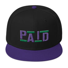 Paid Snapback Hat (Purple/Green)