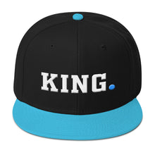 Capital King Snapback Hat (White/Teal)