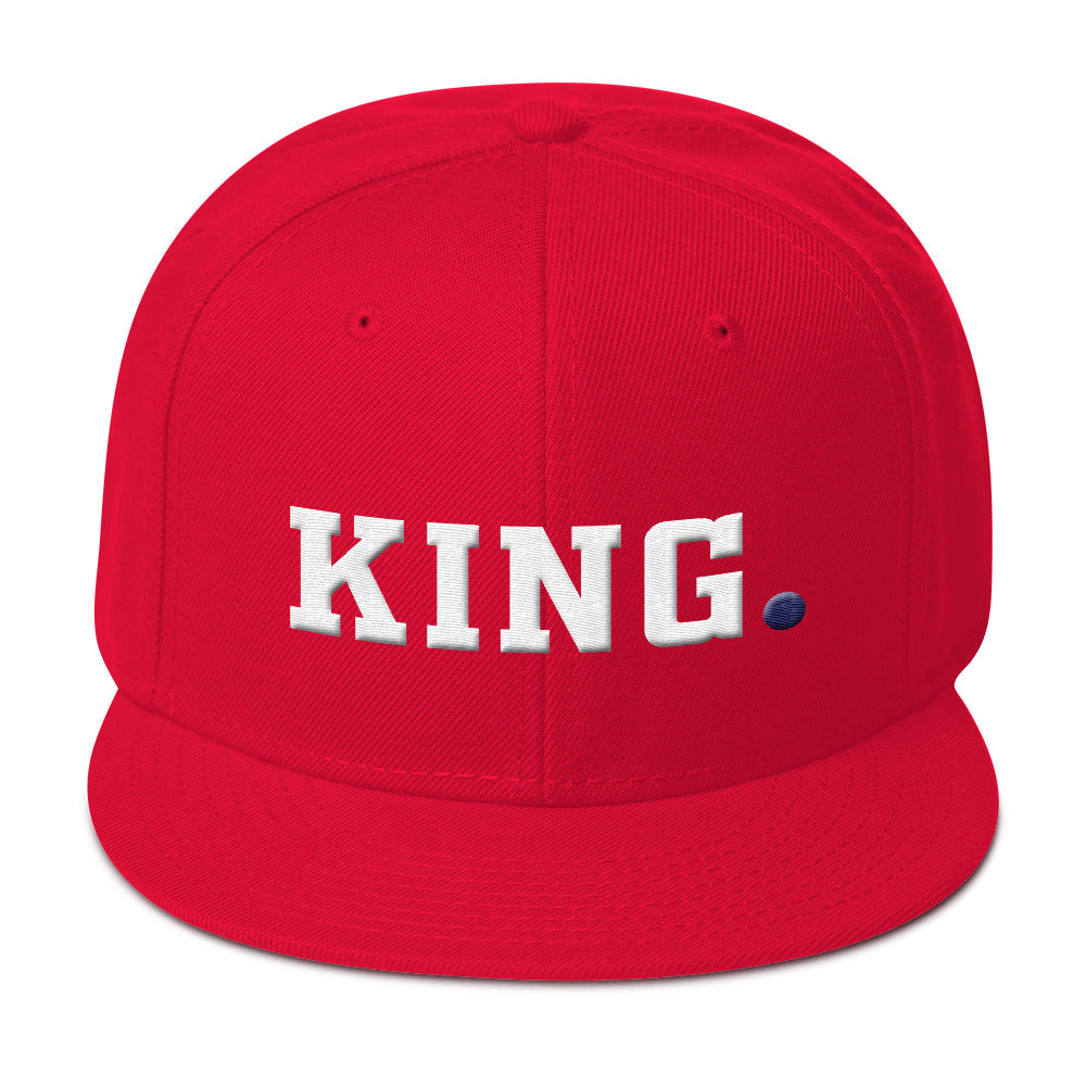 Capital King Snapback Hat (White/Blue)