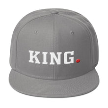 Capital King Snapback Hat (White/Red)