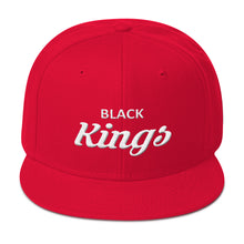 Black Kings Snapback Hat (White)