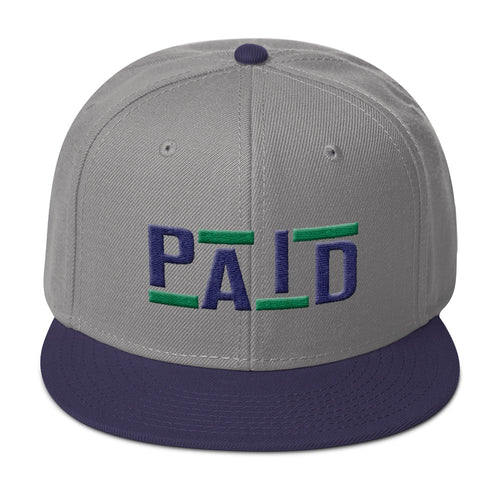 Paid Snapback Hat (Blue/Green)
