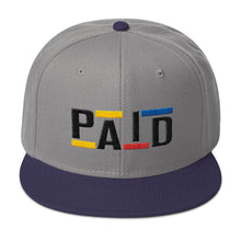 Paid Snapback Hat (Black/Yellow/Blue)