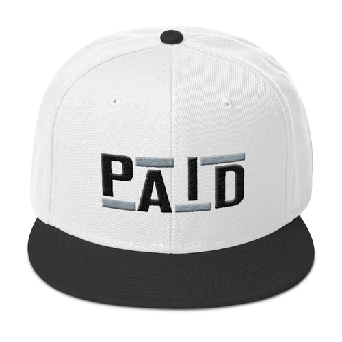 Paid Snapback Hat (Black/White)