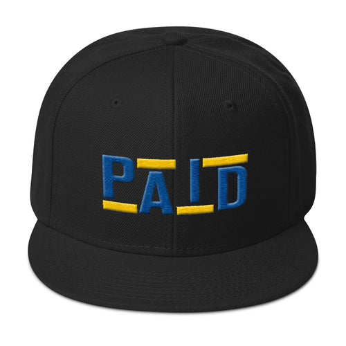 Paid Snapback Hat (Blue/Yellow)