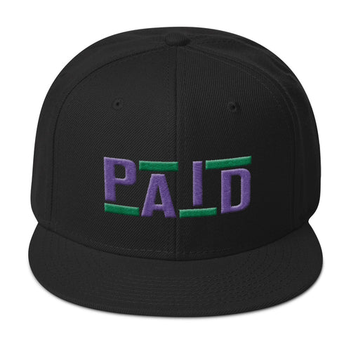Paid Snapback Hat (Purple/Green)