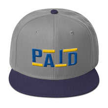 Paid Snapback Hat (Blue/Yellow)