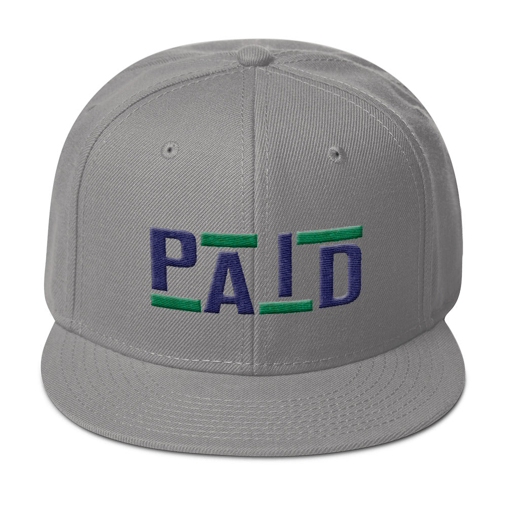 Paid Snapback Hat (Blue/Green)